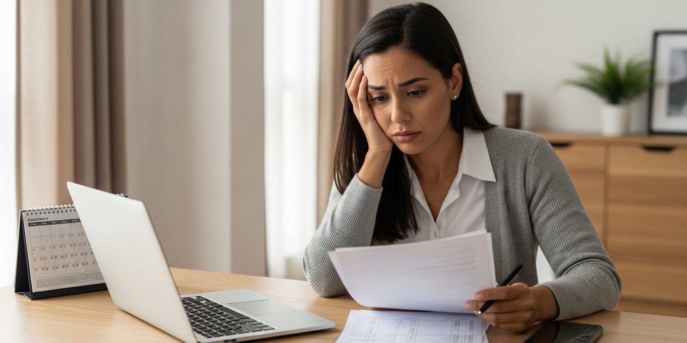“Trabalhador analisando documentos e carteira de trabalho, se preparando para entrar com ação trabalhista para cobrar seus direitos.”