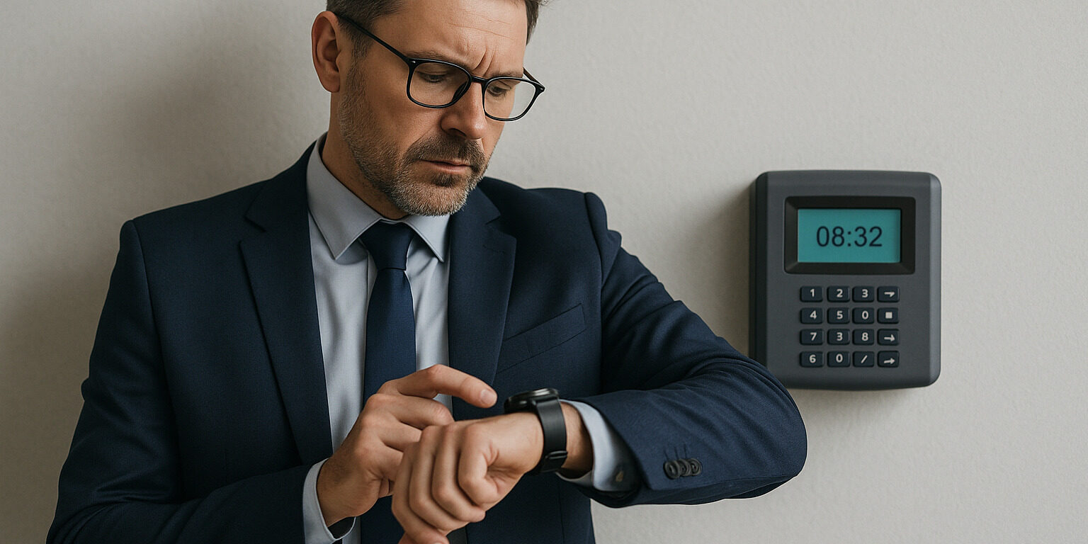 trabalhador com dúvida sobre banco de horas