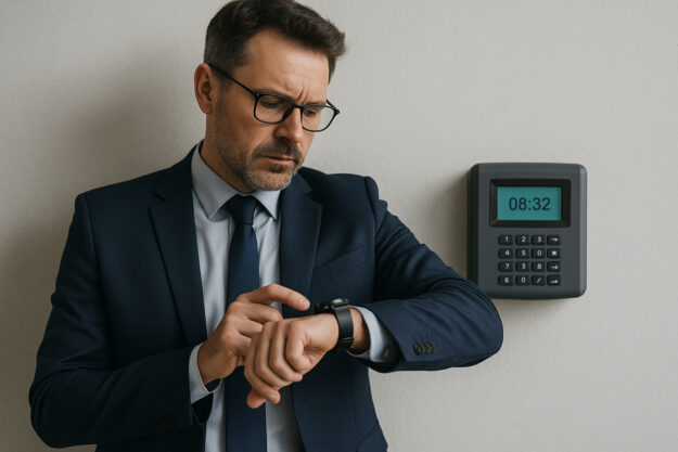 trabalhador com dúvida sobre banco de horas