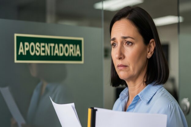 Trabalhador pensativo diante da aposentadoria