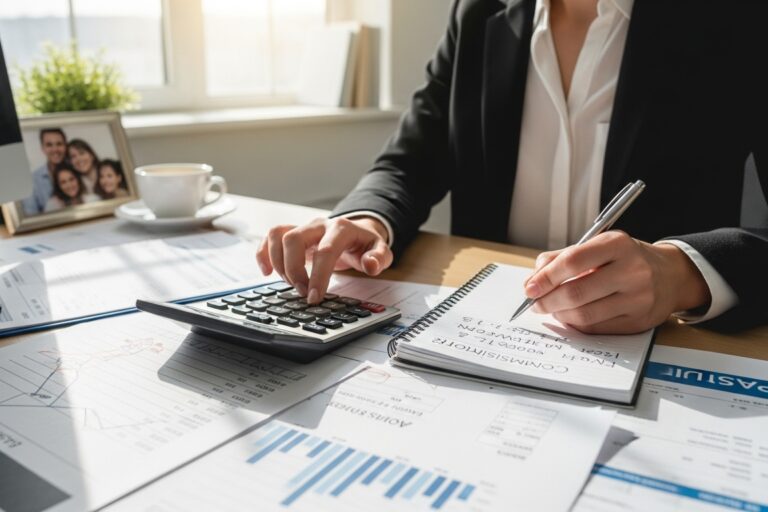 Vendedor calculando DSR sobre comissões e horas extras em planilha